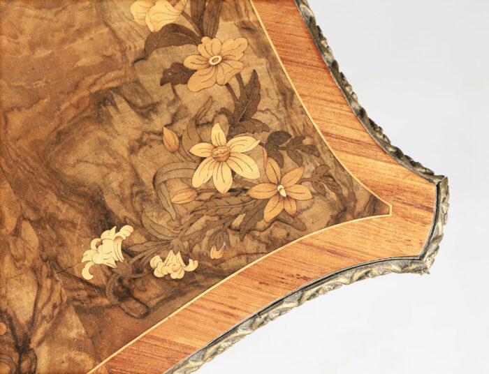 French Marquetry Card Table - Image 3