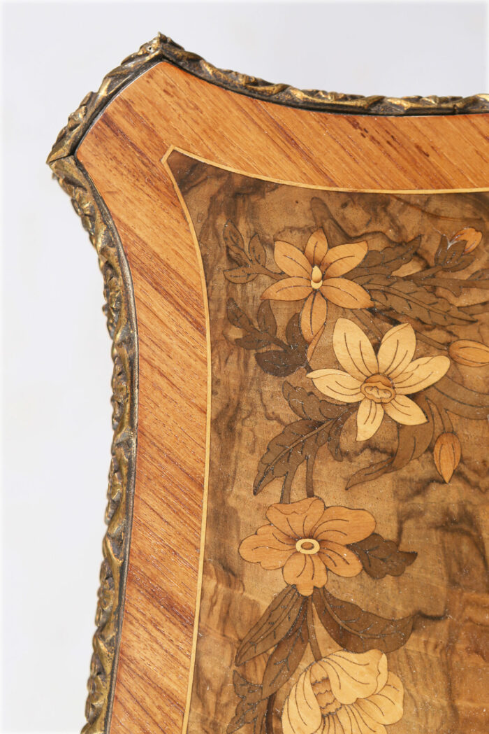 French Marquetry Card Table - Image 4