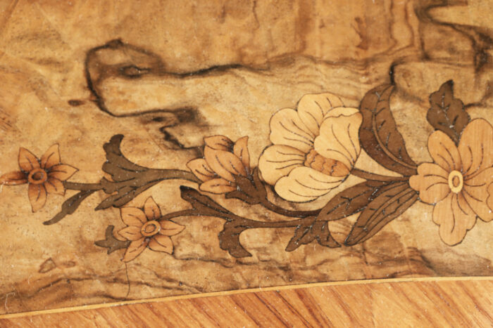 French Marquetry Card Table - Image 7