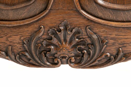 French Oak Antique Partners Desk 0a scaled