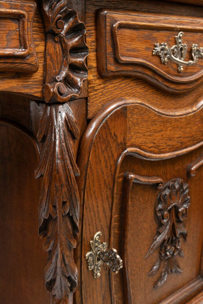 Antique French Oak Partners Desk - Image 6