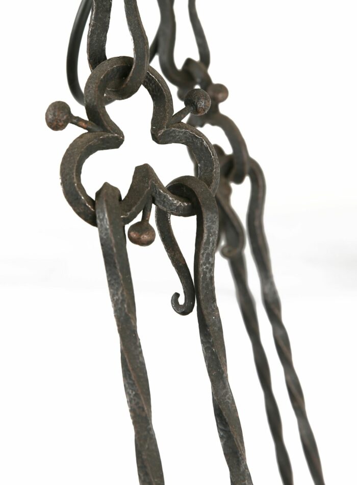 French Wrought Iron Antique Chandelier - Image 6