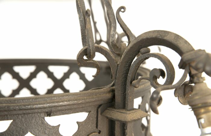 French Wrought Iron Antique Chandelier - Image 4