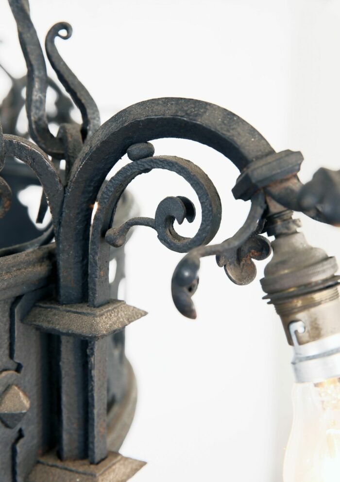 French Wrought Iron Antique Chandelier - Image 3