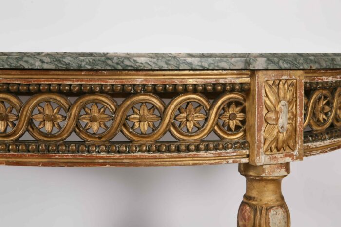 Gilded Demi Lune Console Table - Image 3