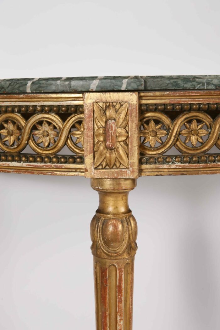 Gilded Demi Lune Console Table - Image 4