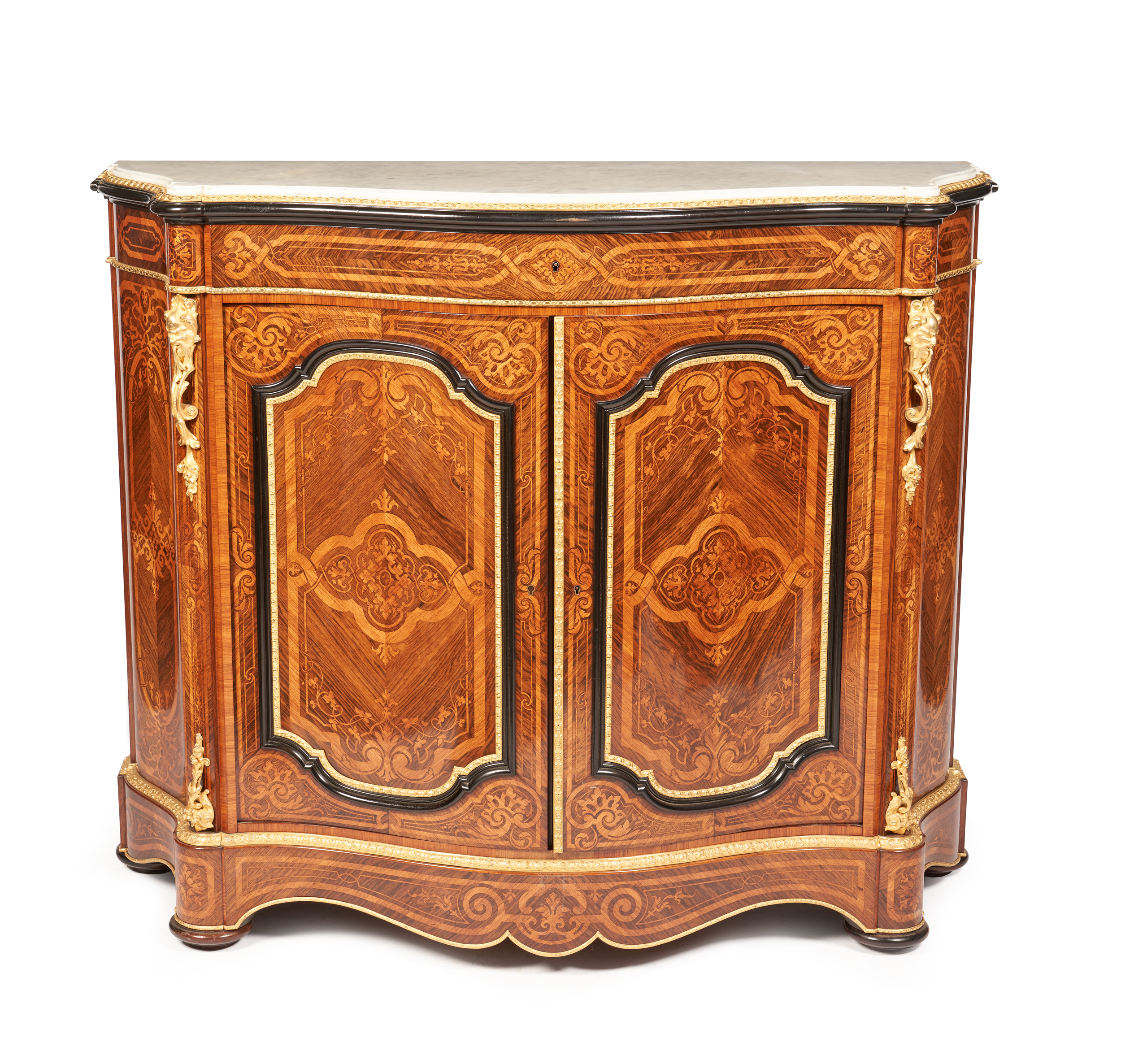 Marquetry Antique Sideboard 43L 01