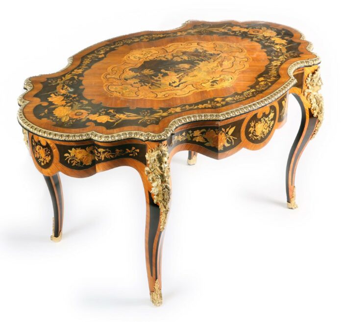 Marquetry Centre Table - Image 4