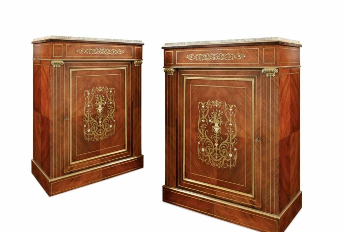 Pair French Pier Cabinets - Image 8