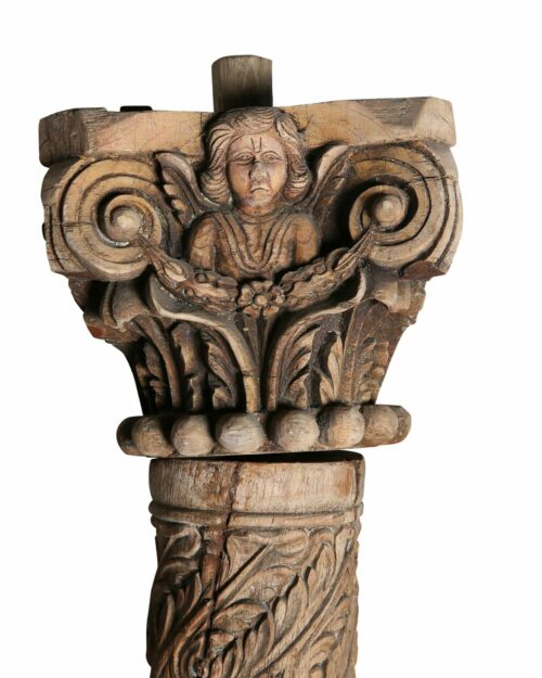 Pair 18th century Italian teak columns CNCOL b scaled