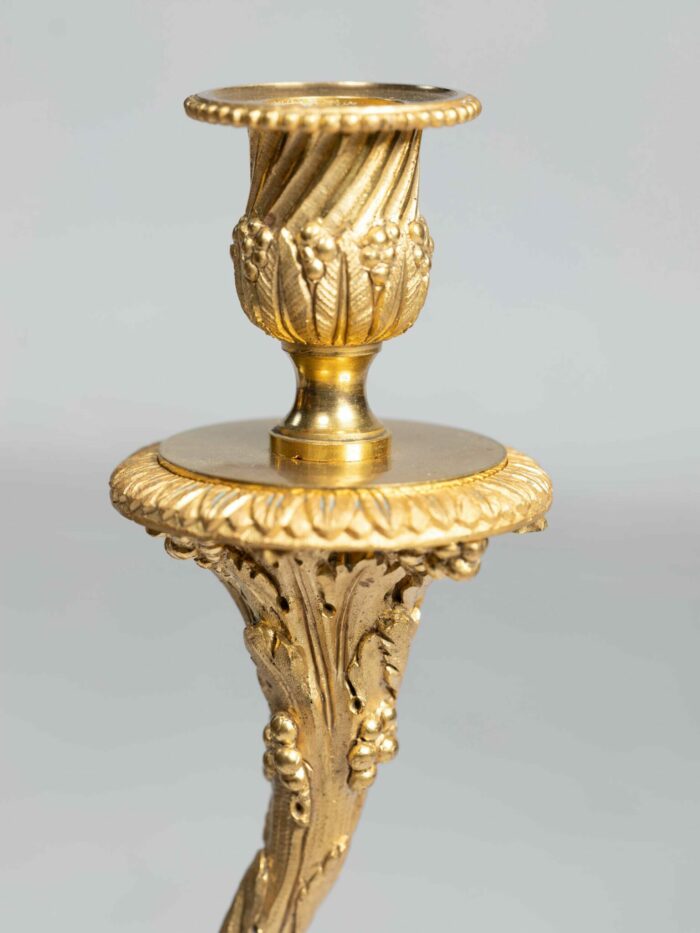 Pair 19th Century French Marble Candelabra - Image 4