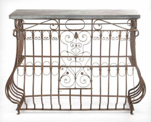 Pair 19th Century French Iron Console Tables 2046N d