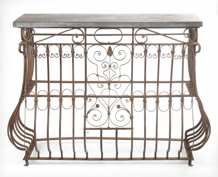 Pair 19th Century French Iron Console Tables - Image 2