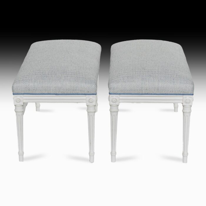Pair French Antique Stools - Image 4