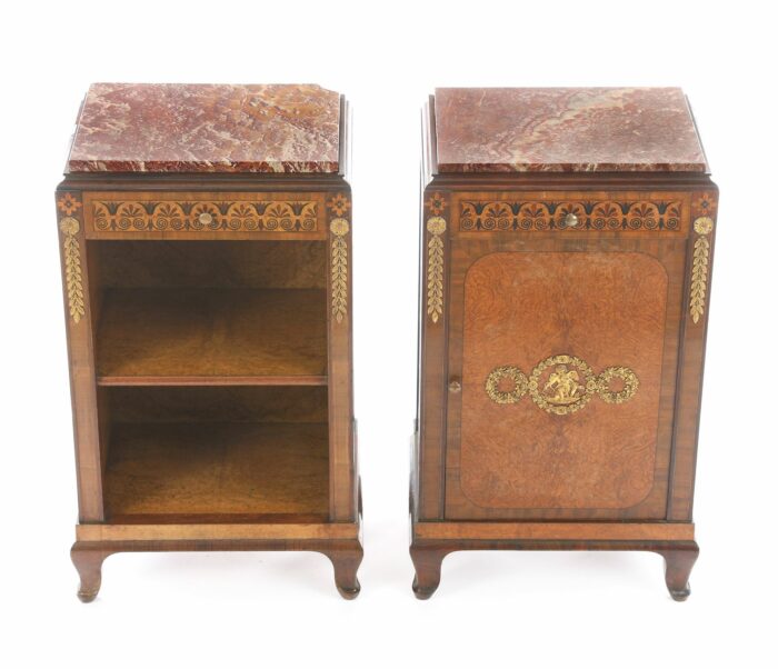Pair French Art Deco Bedside Tables - Image 5