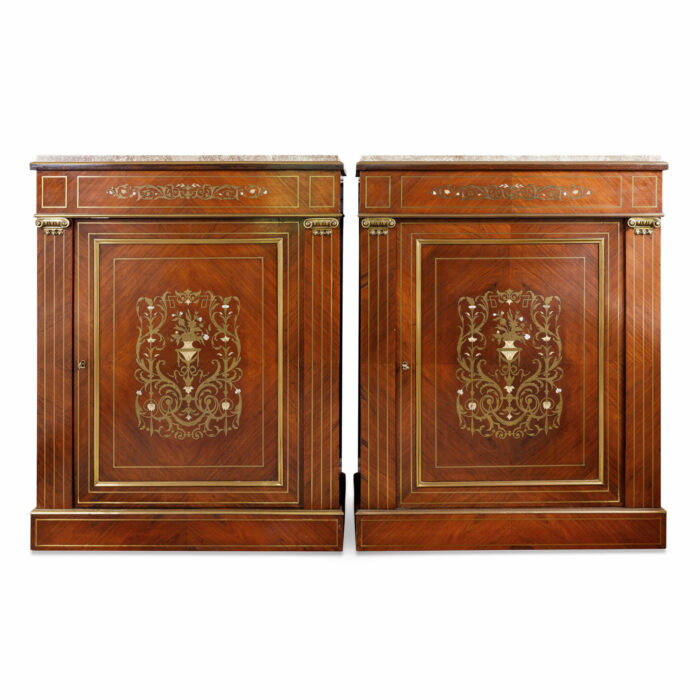 Pair French Pier Cabinets