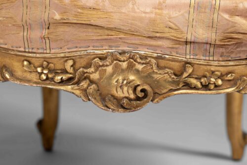 Pair Gilded Louis XV Wing Chairs 2329R b scaled