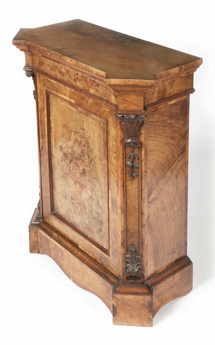 English Marquetry Pier Cabinet - Image 6