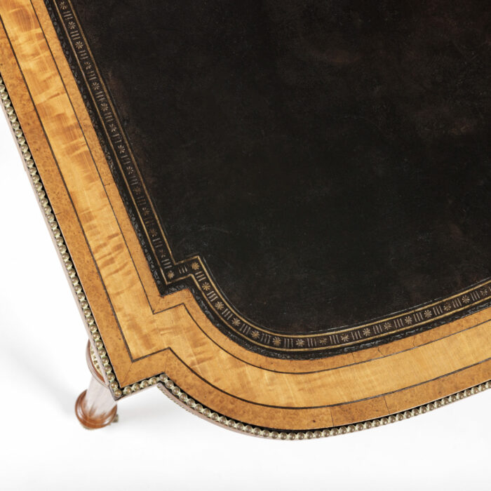 19th Century English Satinwood Writing Table by Edwards & Roberts - Image 5