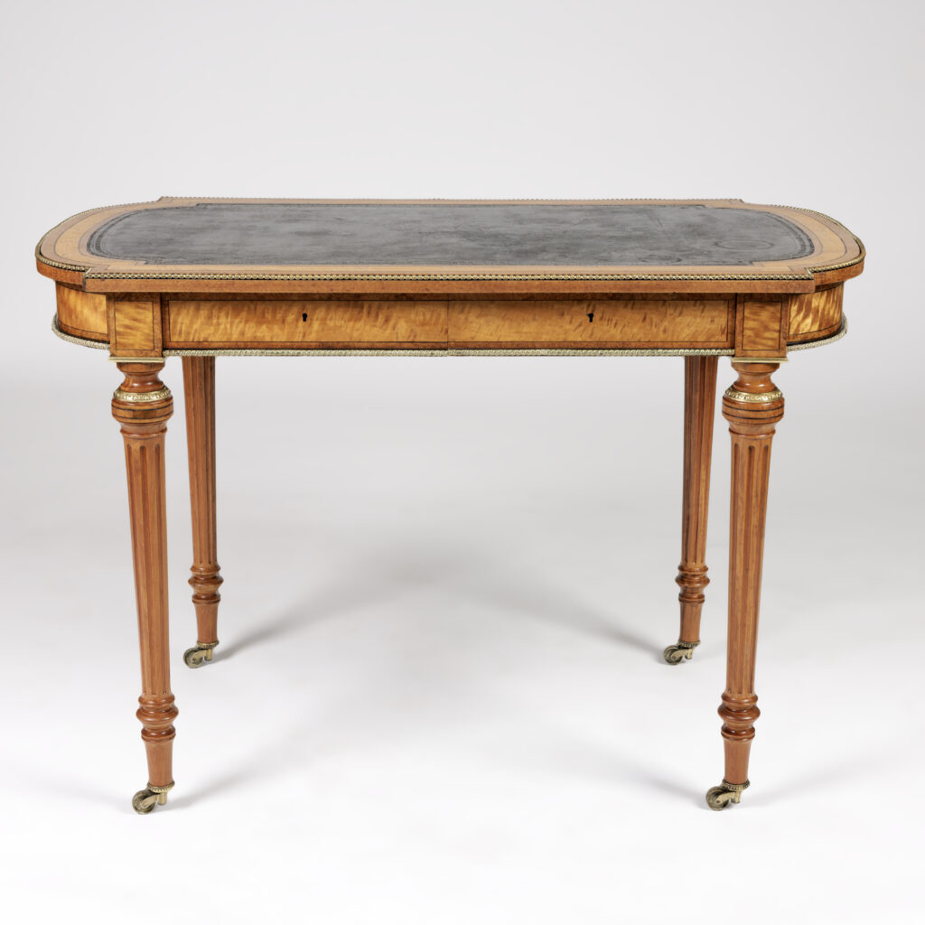 Satinwood Writing Table Edwards Roberts 2329Q 6