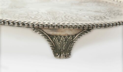 Silver Antique Drinks Tray 2051N b scaled