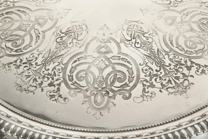 Large 19th Century English Silver Plate Tray - Image 3