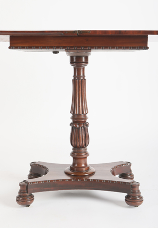 Small English Regency Gillows Mahogany Games Table C59 d 1