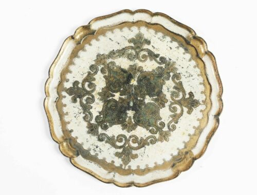 Vintage Venetian Handpainted Tray 22L114 b scaled