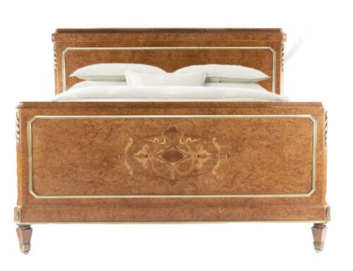aFrench Art Deco Amboyna Queen Size Bed 2010MYL a