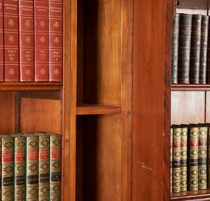English Mahogany Antique Breakfront Bookcase - Image 7