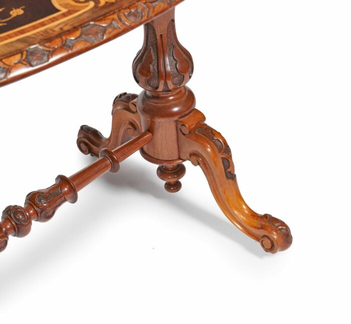 19th Century Antique Library Table - Image 6
