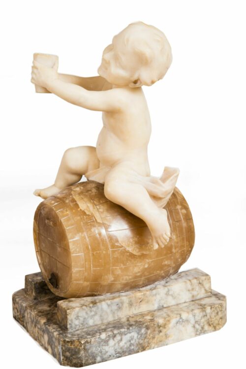 antique alabaster bacchus french 44f scaled