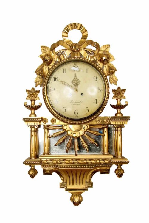 antique clock giltwood swedish 8445