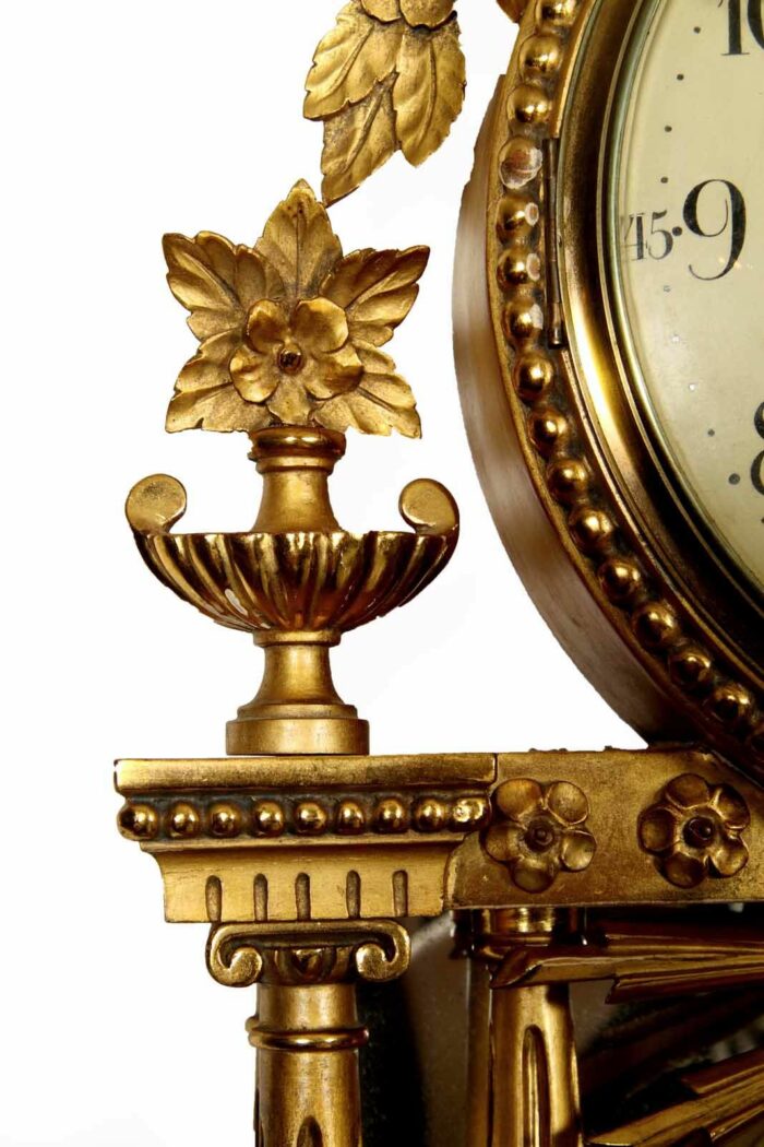 Fine 19th Century Swedish Gilt-Wood Antique Clock - Image 3