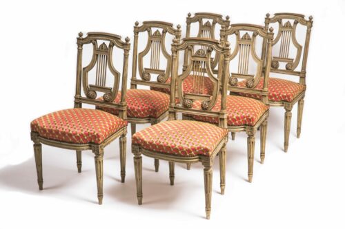 antique dining chair french louis xvi 25H scaled