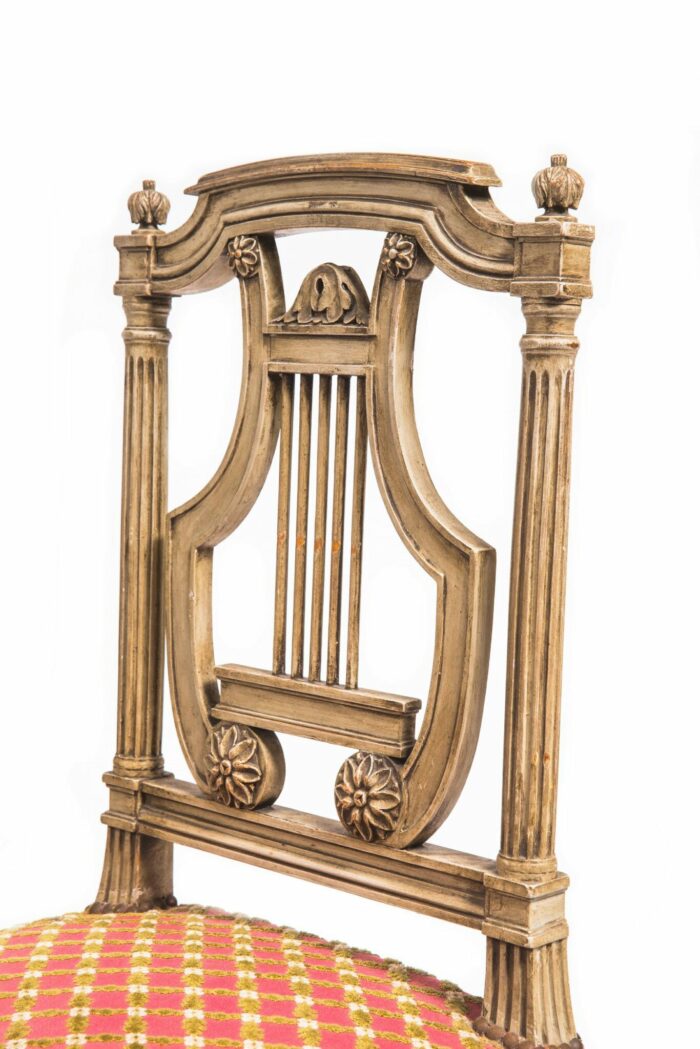 Set Of 6 19th Century French Decorated Louis XVI Dining Chairs - Image 3