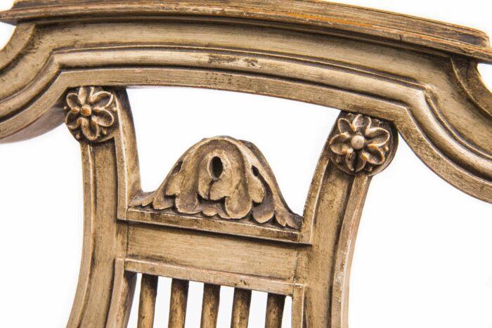Set Of 6 19th Century French Decorated Louis XVI Dining Chairs - Image 4