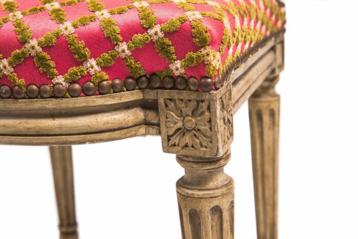 Set Of 6 19th Century French Decorated Louis XVI Dining Chairs - Image 7