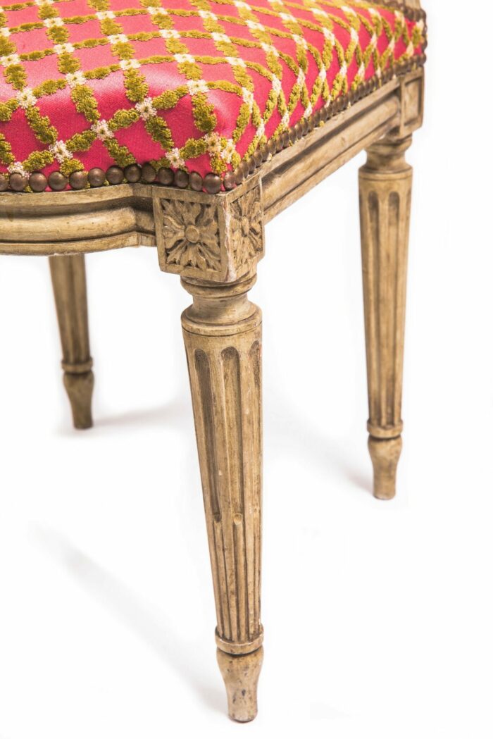 Set Of 6 19th Century French Decorated Louis XVI Dining Chairs - Image 8