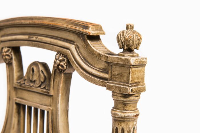 Set Of 6 19th Century French Decorated Louis XVI Dining Chairs - Image 9