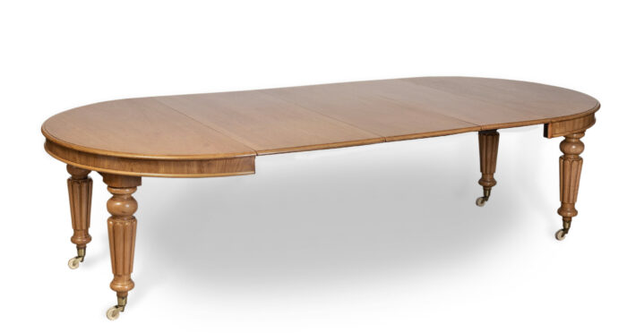 19th Century English Mahogany Three Leaf Dining Table - Image 3