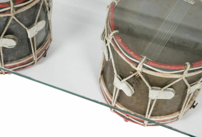 Late 19th Century Pair Antique Military Drums - Image 3