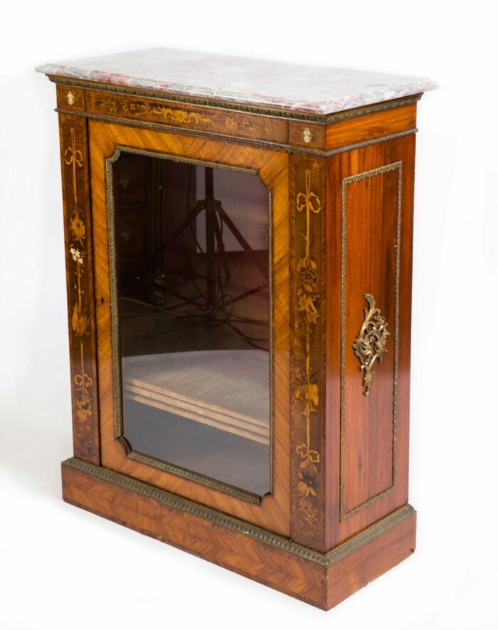 Matched Pair 19th Century Kingwood Pier Cabinets - Image 8