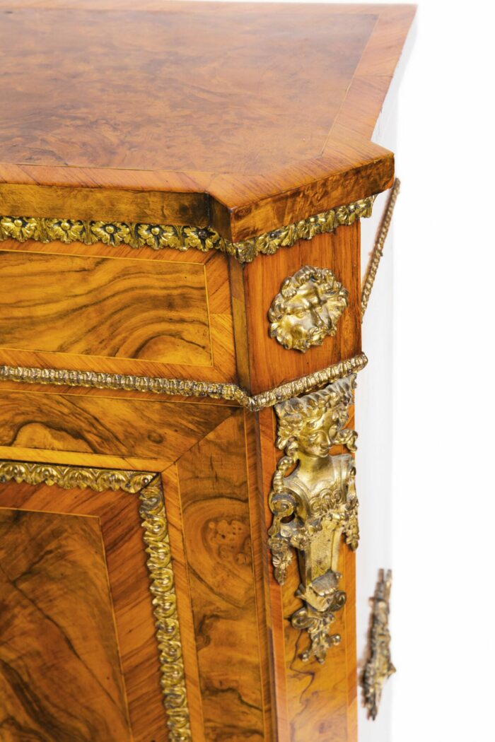 19th Century Pair Inlaid Pier Cabinets - Image 7