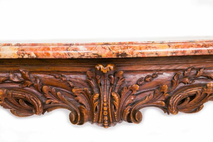 Rare Pair of Early 19th Century French Provincial Louis XV Oak Console Tables of Small proportions. - Image 4