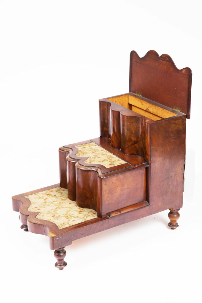 19th Century  English Mahogany Library Steps - Image 3
