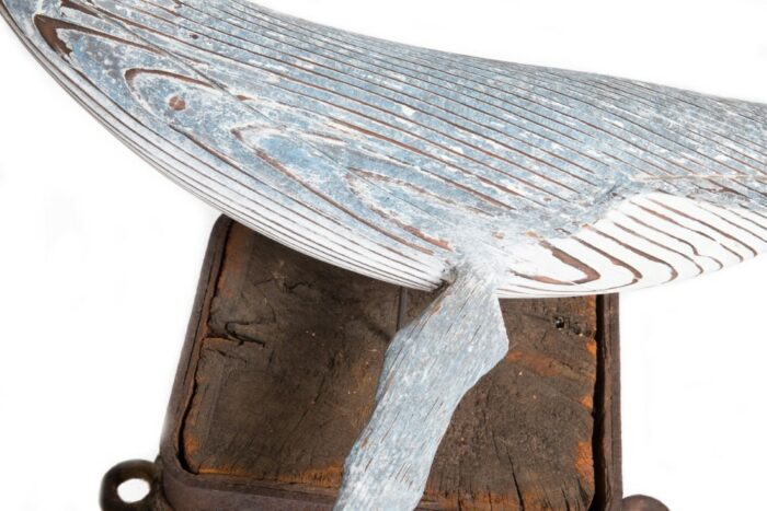 Pair Contemporary Sculpted Whales - Image 10