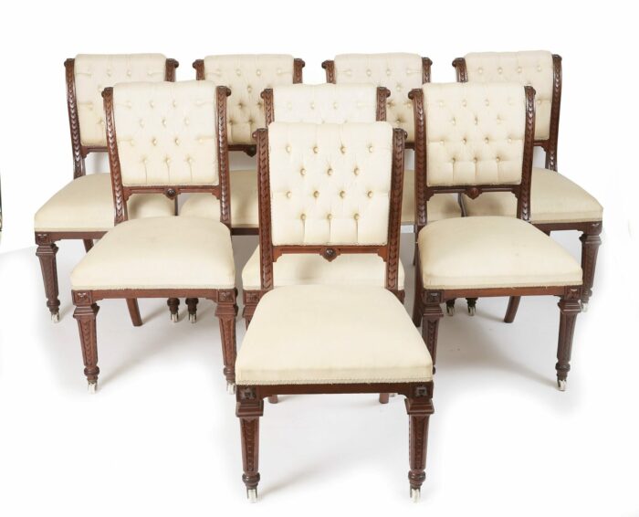 Eight English Antique Dining Chairs - Image 2