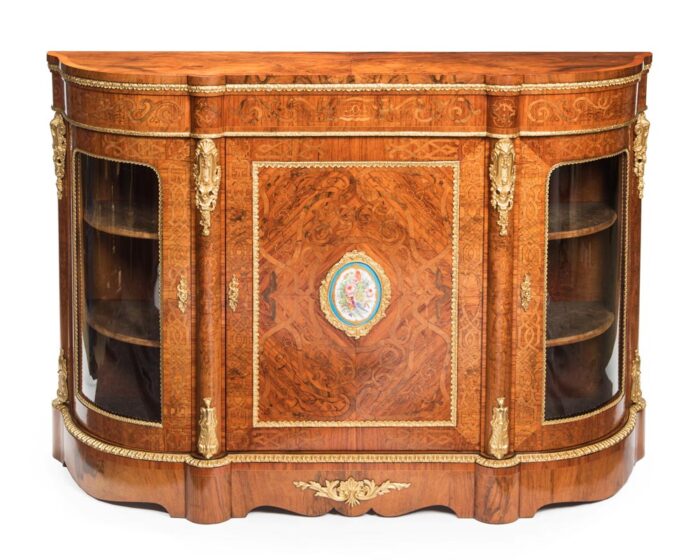 English Marquetry Side Cabinet - Image 6
