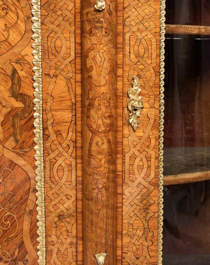 English Marquetry Side Cabinet - Image 7